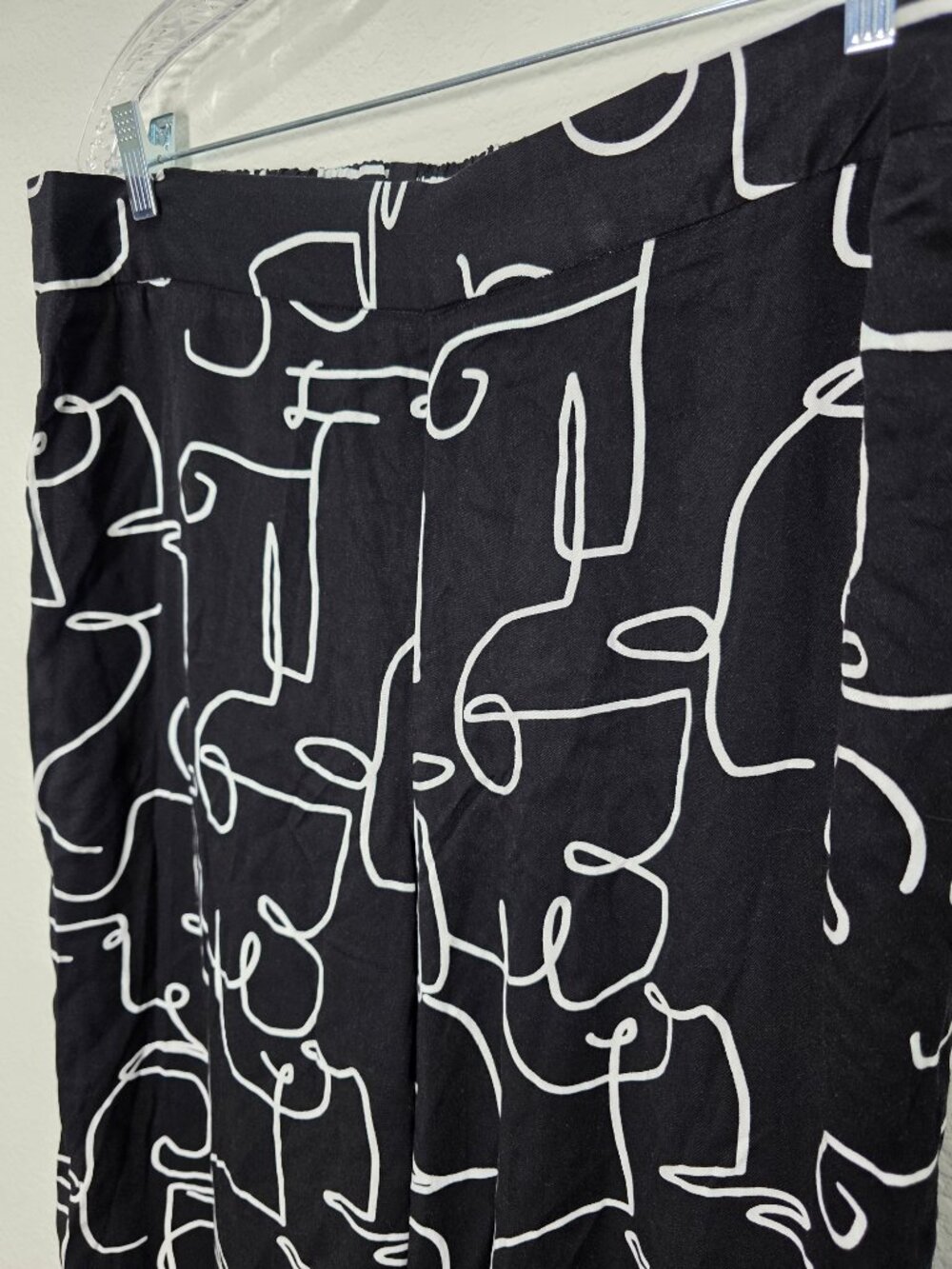 ELOQUII 2 Piece Pant Set NWT Abstract Face Line Art Wide Leg Plus Size 16 - Picture 9 of 16